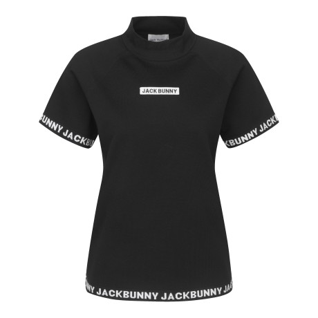 여성 잭바니 로고 라인 반팔 니트 탑