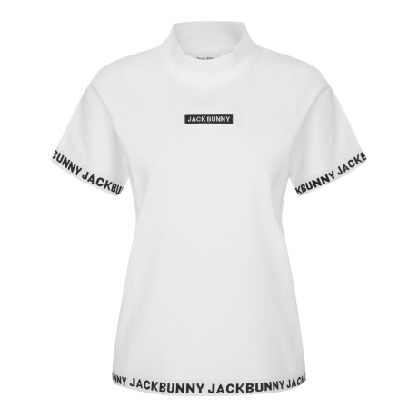 여성 잭바니 로고 라인 반팔 니트 탑