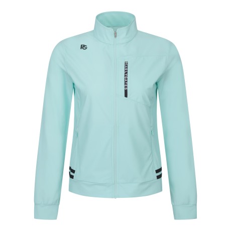 여성 펀칭 믹스 컬러 라인 집업 티셔츠