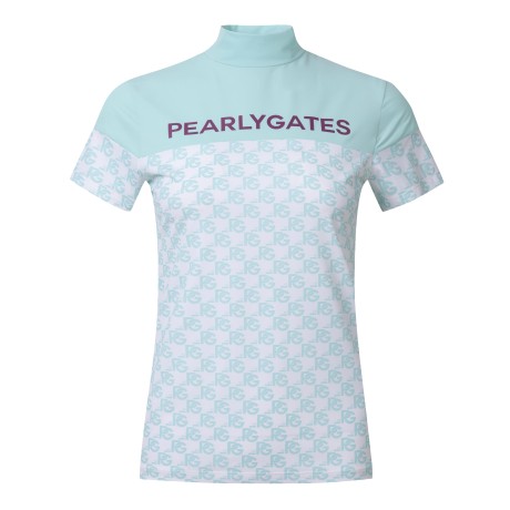 [냉감]여성 모노그램 배색 반팔 티셔츠