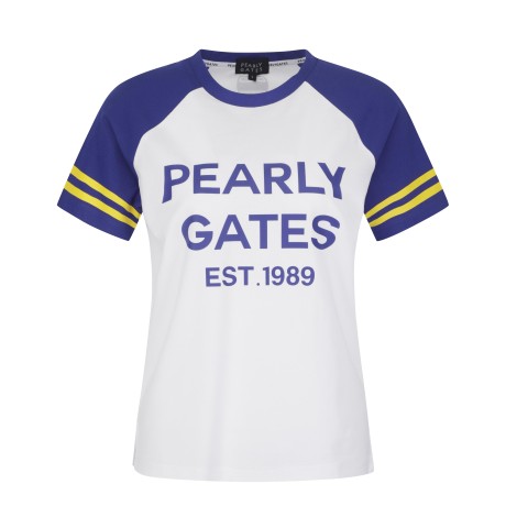 [냉감]여성 컬러블록 레터링 반팔 티셔츠