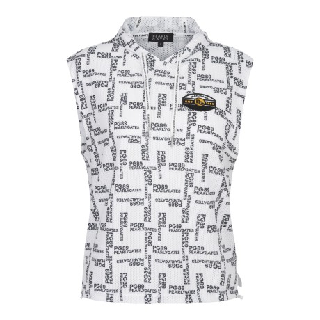 [냉감]여성 로고 후드 슬리브리스 탑