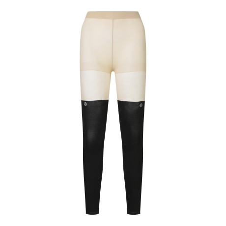 여성 스마일 텍스쳐 블록 레깅스