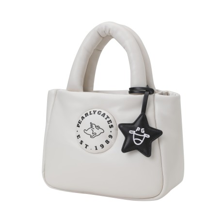 여성 쿠션 로고 미니 토트백