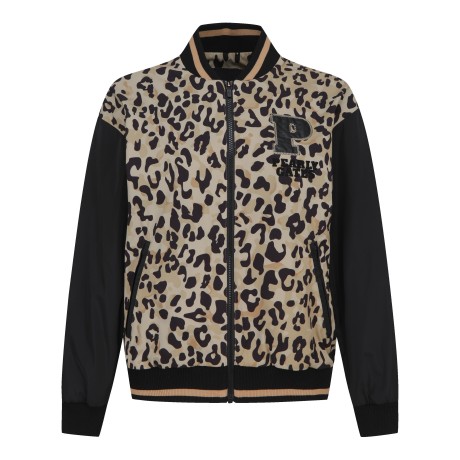 여성 컬러 믹스 백 로고 윈드브레이커