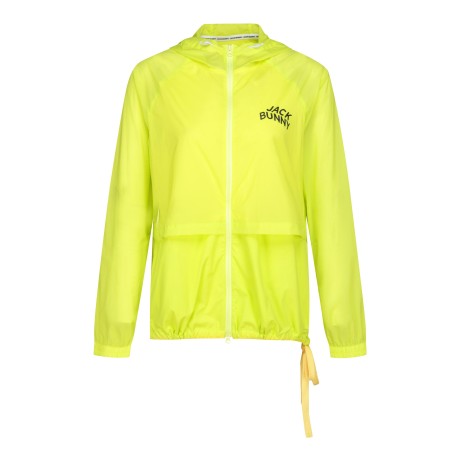 여성 잭바니 레터링 후드 윈드브레이커