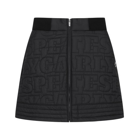 여성 로고 퀼팅 집업 미니 스커트
