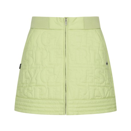 여성 로고 퀼팅 집업 미니 스커트