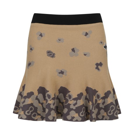 여성 니트 패턴 밴딩 스커트