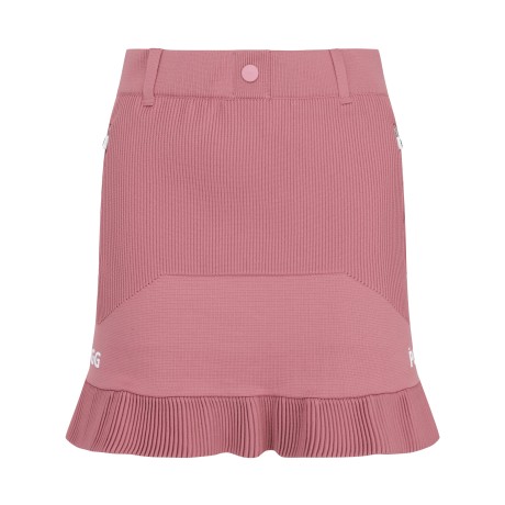 PGG 여성 프릴 펀칭 우븐 믹스 스커트