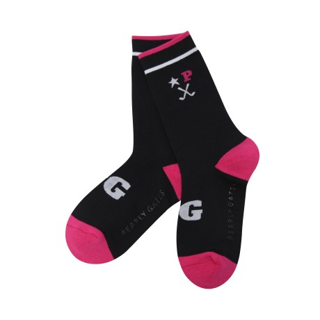 여성 컬러 믹스 심볼 중목 양말