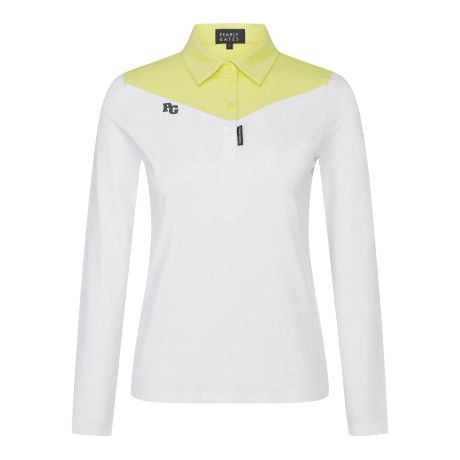 [가격인하] 여성 쉐브론 컬러 믹스 카라 긴팔 티셔츠