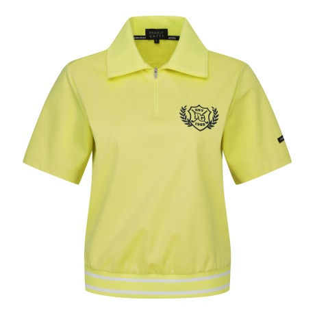 [가격인하] 여성 로고 하프 집업 반팔 티셔츠