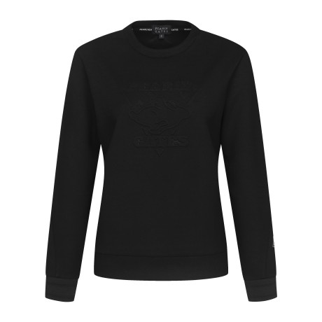 여성 엠보 로고 그래픽 스웻셔츠