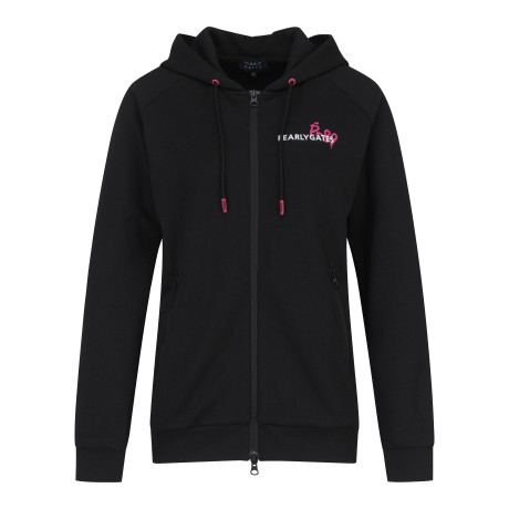 여성 로고 프린트 후드 집업