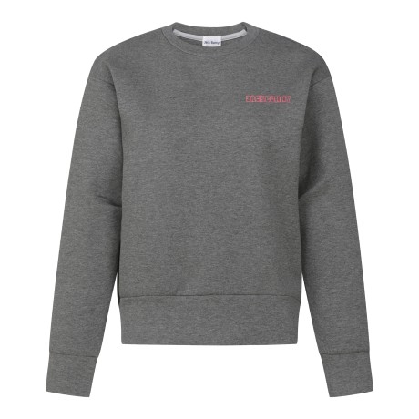 여성 후면 잭바니 레터링 그래픽 맨투맨 스웻셔츠