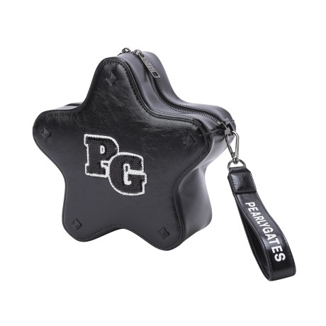 여성 스팽글 로고 별 레더 크로스백