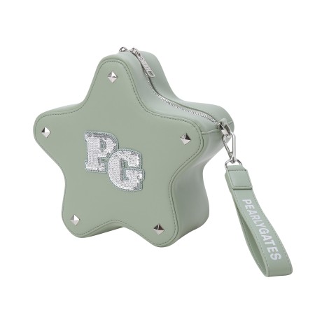 여성 스팽글 로고 별 레더 크로스백