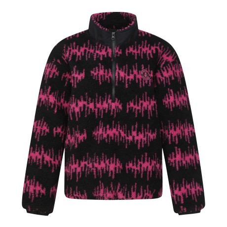 여성 잭바니 투톤 자카드 덤블링 집업 점퍼