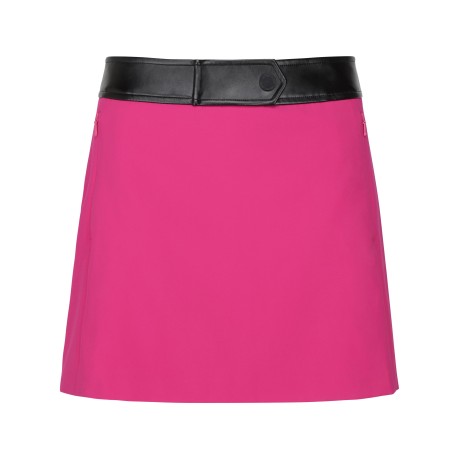 여성 레더 포인트 H라인 스커트