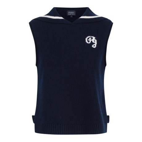 [가격 인하] 여성 사이드 버튼 세일러 칼라 캐시미어 니트 베스트