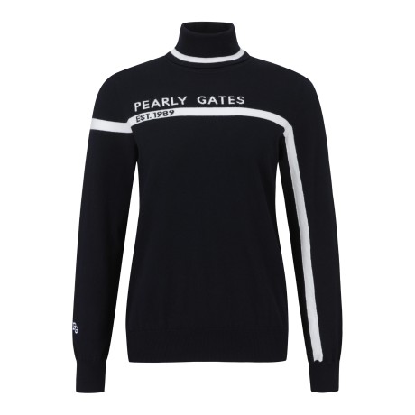 [가격 인하] 여성 면 혼방 컬러 블록 터틀넥 스웨터