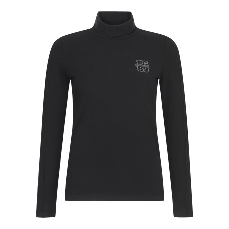 [가격 인하] 여성 로고 플리스 하이넥 긴팔 티셔츠