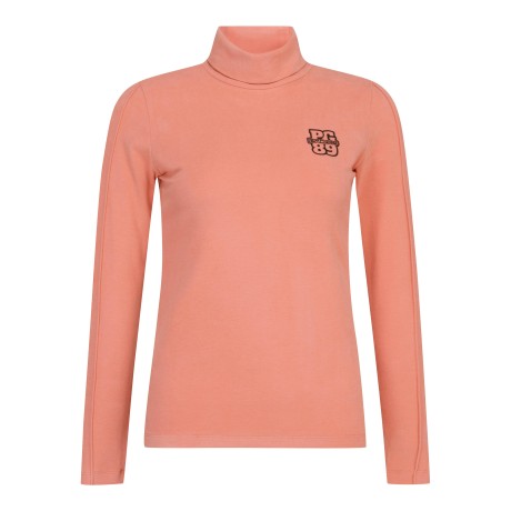 [가격 인하] 여성 로고 플리스 하이넥 긴팔 티셔츠