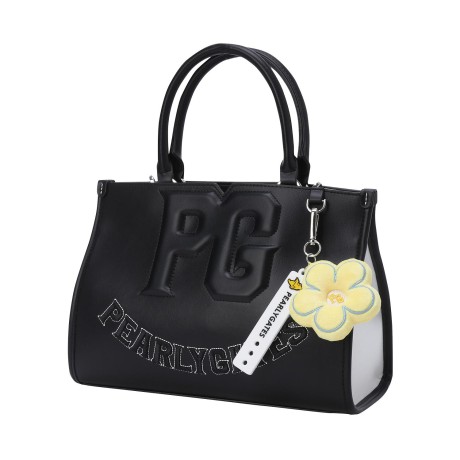 [ONLY BUCKET] 여성 엠보 로고 토트백 & 플라워 키링