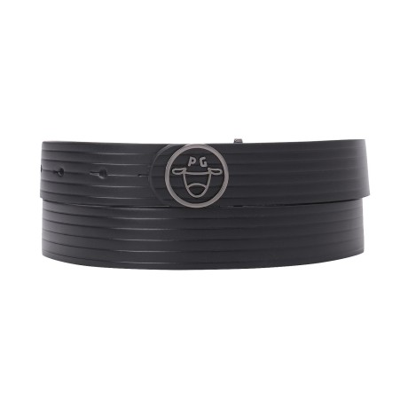 여성 로고 메탈 스트라이프 벨트