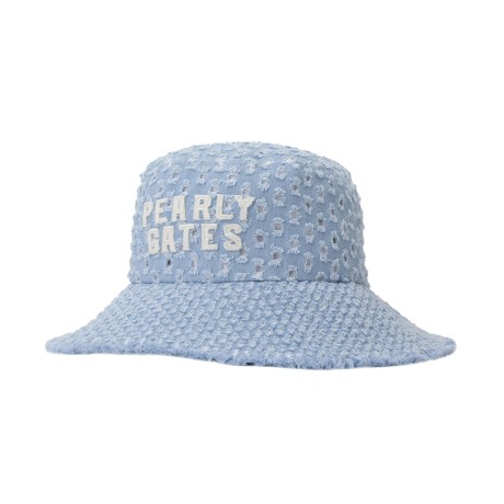 여성 로고 프레이드 버킷햇