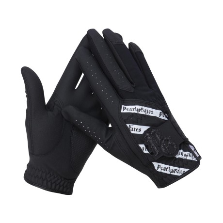 여성 글리터 로고 벨크로 양손 장갑