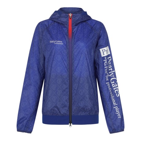 여성 로고 아가일 패턴 집업 윈드브레이커