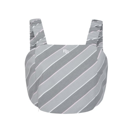 여성 사선 스트라이프 밴딩 뷔스티에