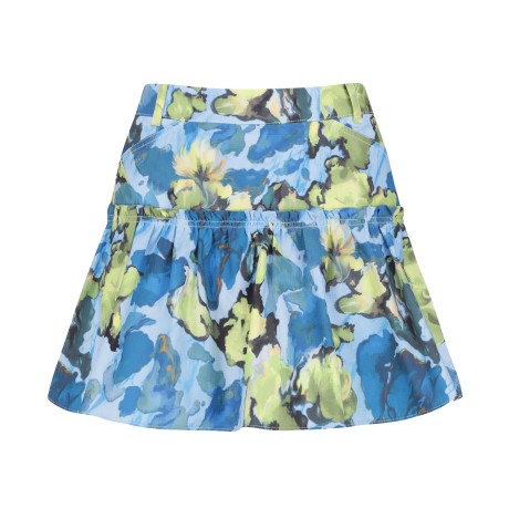 여성 백밴딩 플로럴 큐롯 스커트