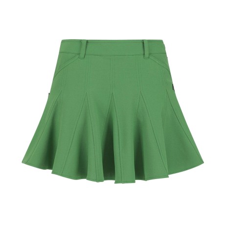 [ONLY BUCKET] 여성 로고 자수 플라운스 큐롯 스커트