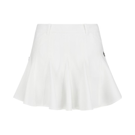 [ONLY BUCKET] 여성 로고 자수 플라운스 큐롯 스커트