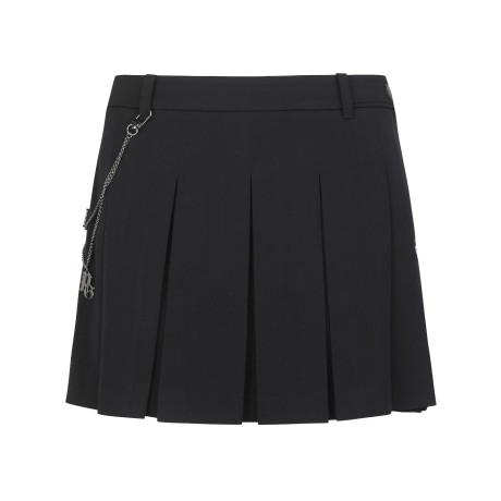 여성 체인 플리츠 큐롯 스커트