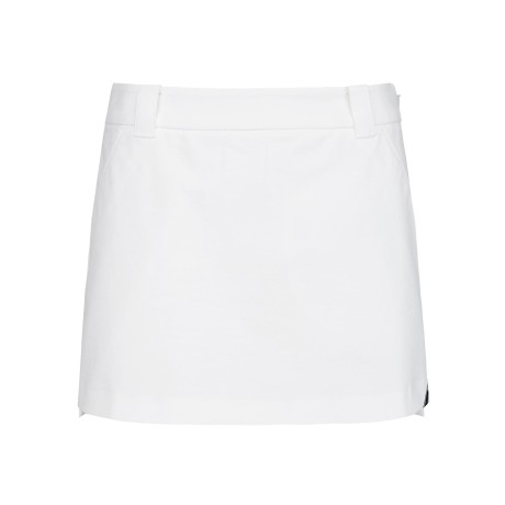 여성 사선 로고 스트레치 미니 스커트