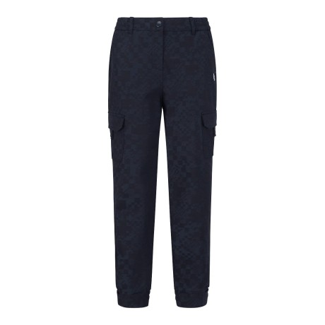 여성 체크 퍼즐 카고 조거 팬츠