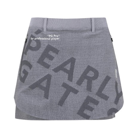 여성 로고 이중 레이어 스커트