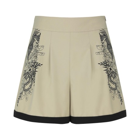 [냉감]여성 배색 밑단 백 밴딩 쇼츠