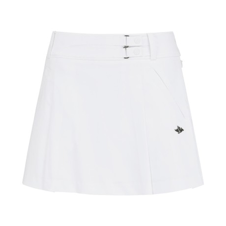 여성 바니 더블 스트랩 플리츠 큐롯 스커트