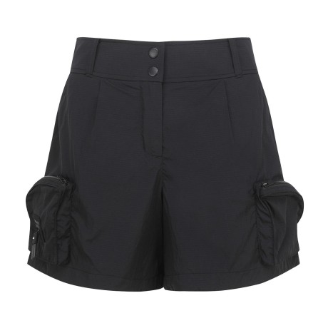여성 백 밴딩 사이드 지퍼 포켓 방풍 쇼츠