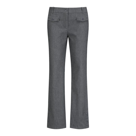 여성 솔리드 세미 부츠컷 스트레치 팬츠