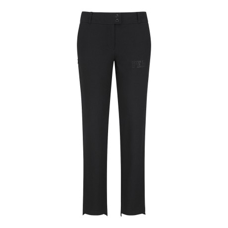 여성 로고 스텝 헴 팬츠