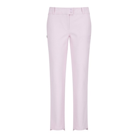 여성 로고 스텝 헴 팬츠