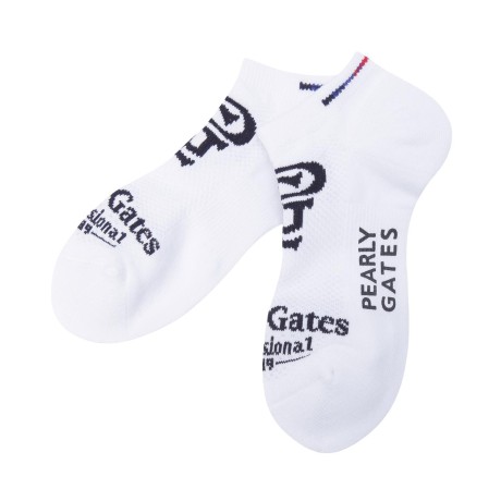 여성 로고 자카드 앵클 삭스