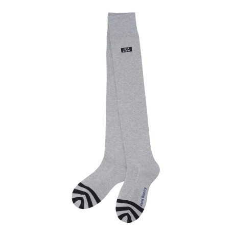 여성 잭바니 로고 컬러 블록 니삭스