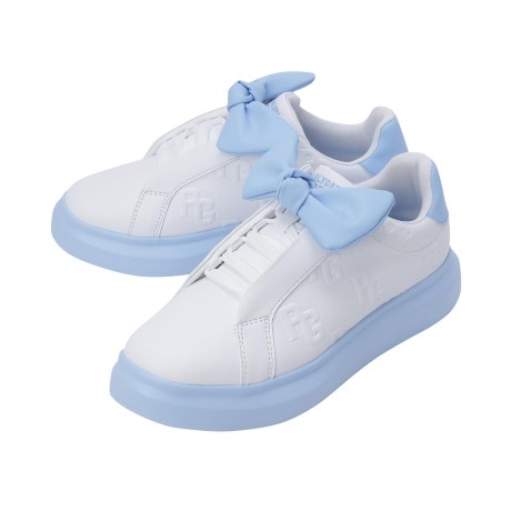 여성 엠보 로고 패턴 리본 골프화